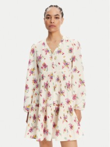 Liu Jo Sukienka codzienna WA5168 T3786 Écru Relaxed Fit