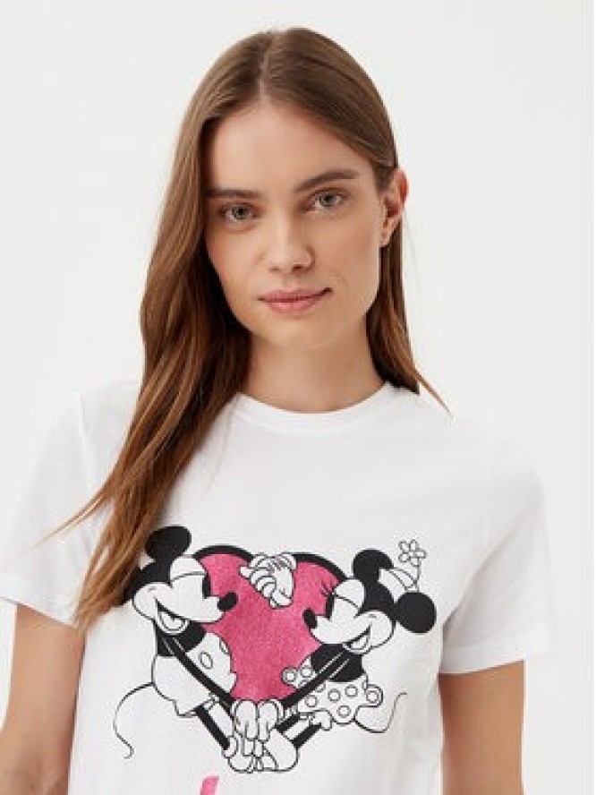 ONLY T-Shirt Mickey 15317991 Biały Regular Fit