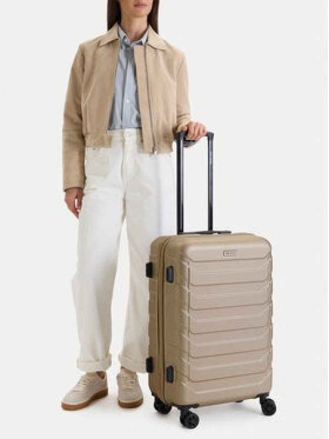 GINO ROSSI Walizka średnia GIN-M-002-05-GOLD Złoty