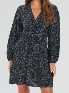 Sukienka mini w kropki - wielobarwny