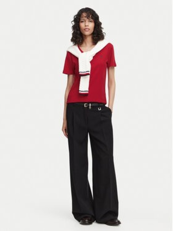 Beverly Hills Polo Club T-Shirt P-SS26W-TS516518 Czerwony Regular Fit