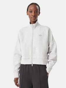 adidas Bluza Spacer HY8037 Szary jasny Oversize