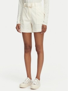 Guess Szorty materiałowe W6GD01 W1415 Kremowy Regular Fit