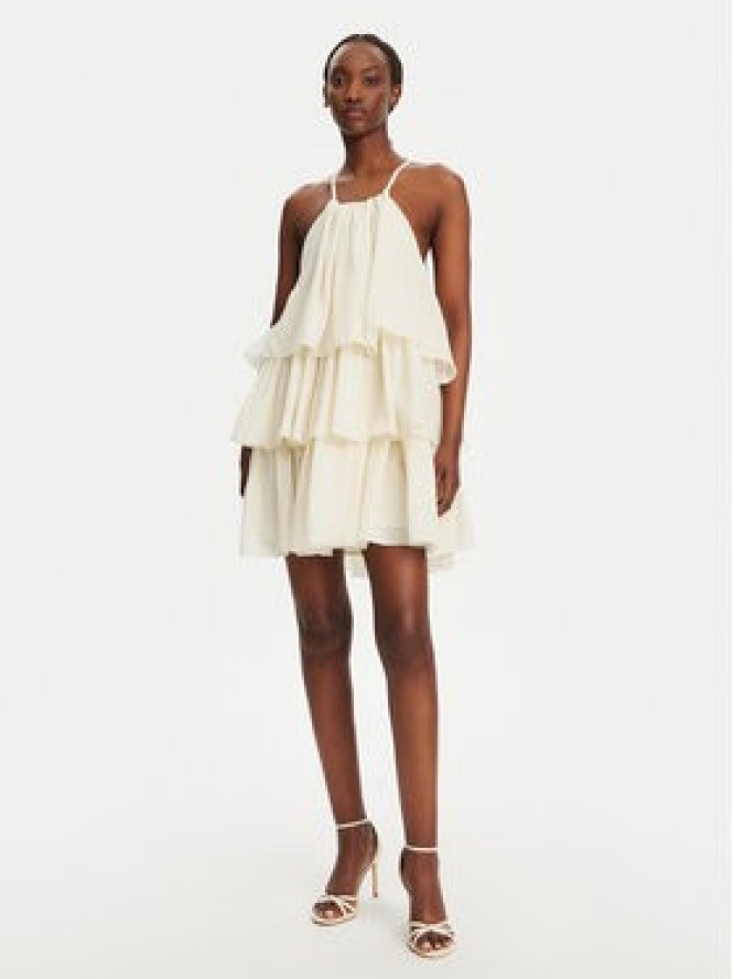 Eleh Sukienka koktajlowa ESS250043 Beżowy Regular Fit