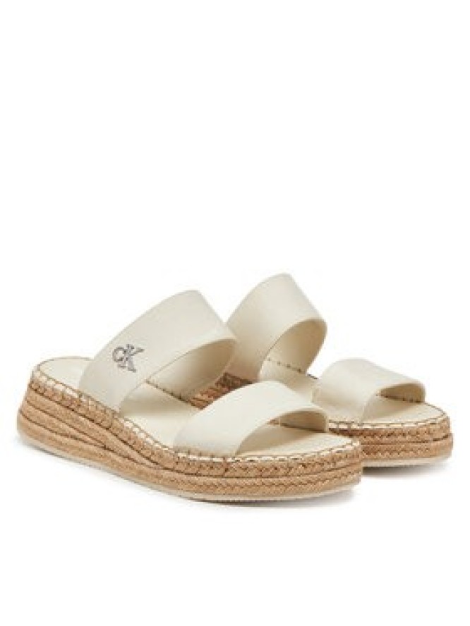 Calvin Klein Jeans Espadryle Sporty Rope Mg Lth Webbing YW0YW01704 Beżowy