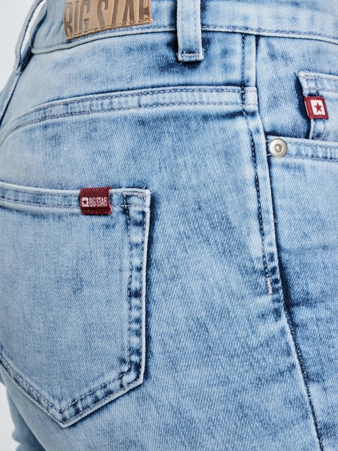 Jeansy damskie skinny marmurkowe jasnoniebieskie Adela 138