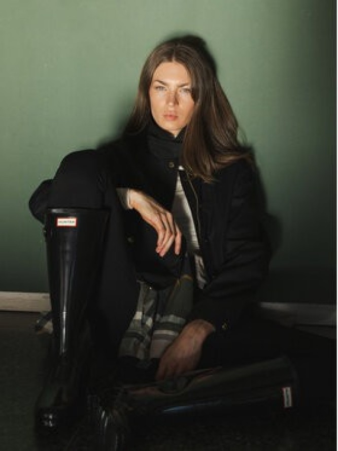 Hunter Kurtka przejściowa Leith HARW0065251 Czarny Oversize