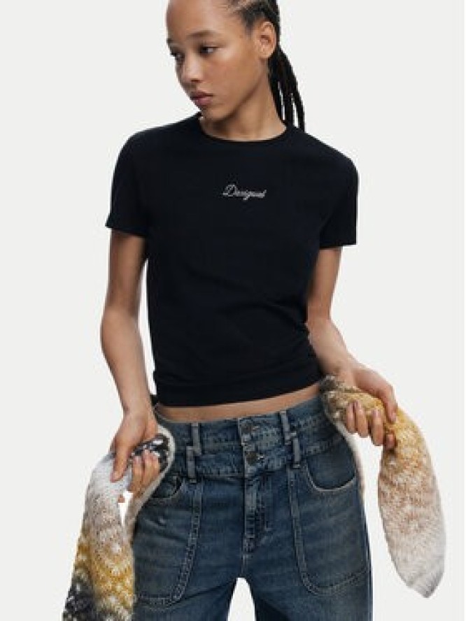 Desigual T-Shirt 25SWTK15 Czarny Regular Fit