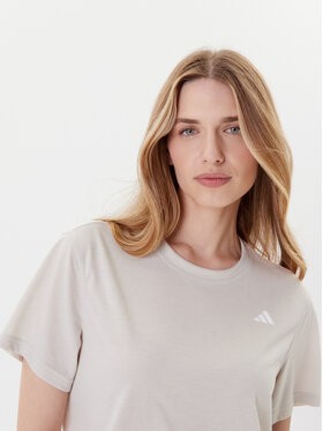 adidas Koszulka techniczna Train Essentials JE6169 Beżowy Loose Fit