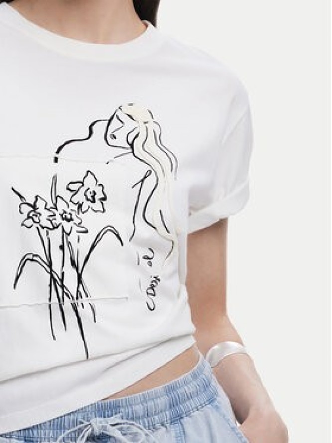 Desigual T-Shirt Paraguay 25SWTKAB Biały Regular Fit