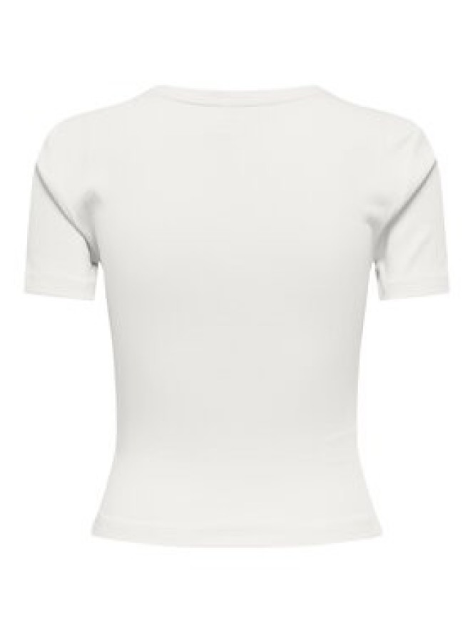 ONLY T-Shirt Femke 15369336 Kremowy Slim Fit