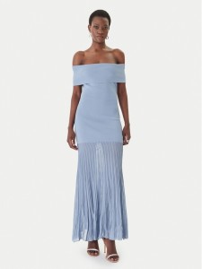 MICHAEL Michael Kors Sukienka dzianinowa MS683HGBFD Błękitny Slim Fit