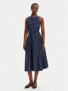Elisabetta Franchi Sukienka koktajlowa AB-T52-52E2-V440 Granatowy Regular Fit