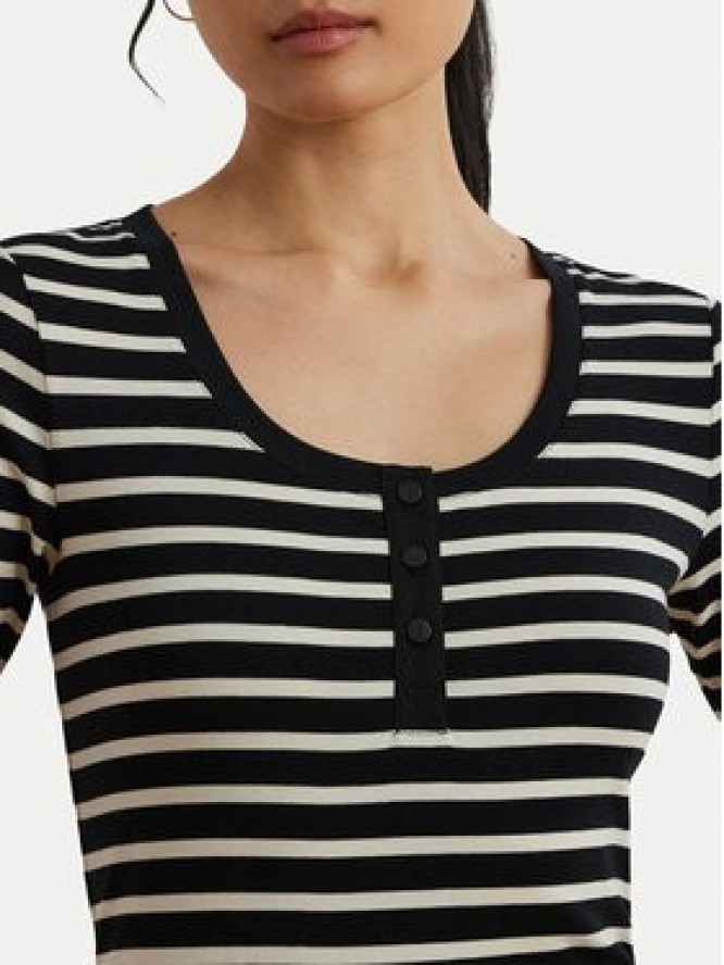 LAUREN RALPH LAUREN Bluzka 200971086002 Czarny Slim Fit