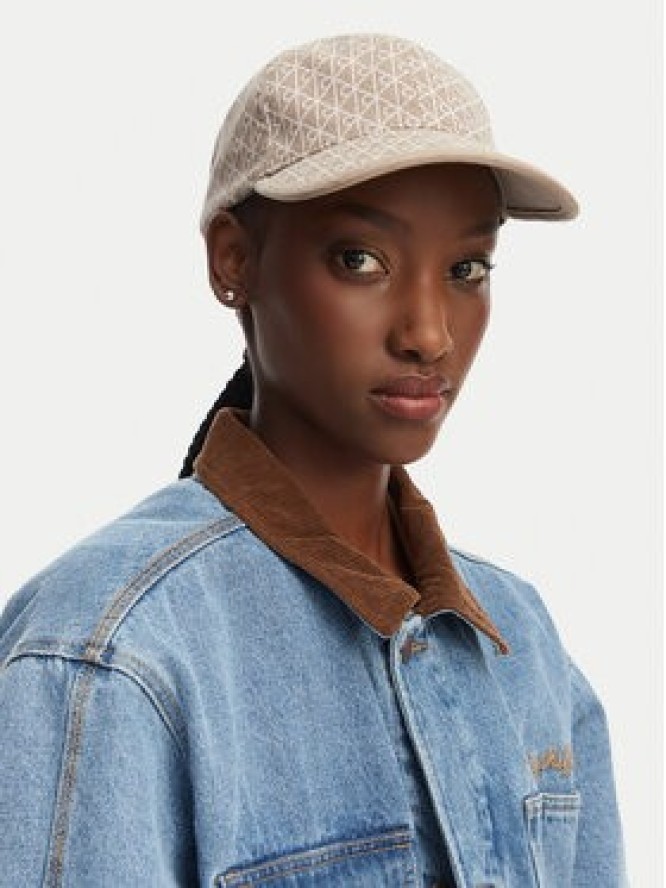 Calvin Klein Czapka z daszkiem Emblem Print W Leather Patch Cap LV04F5036G Beżowy