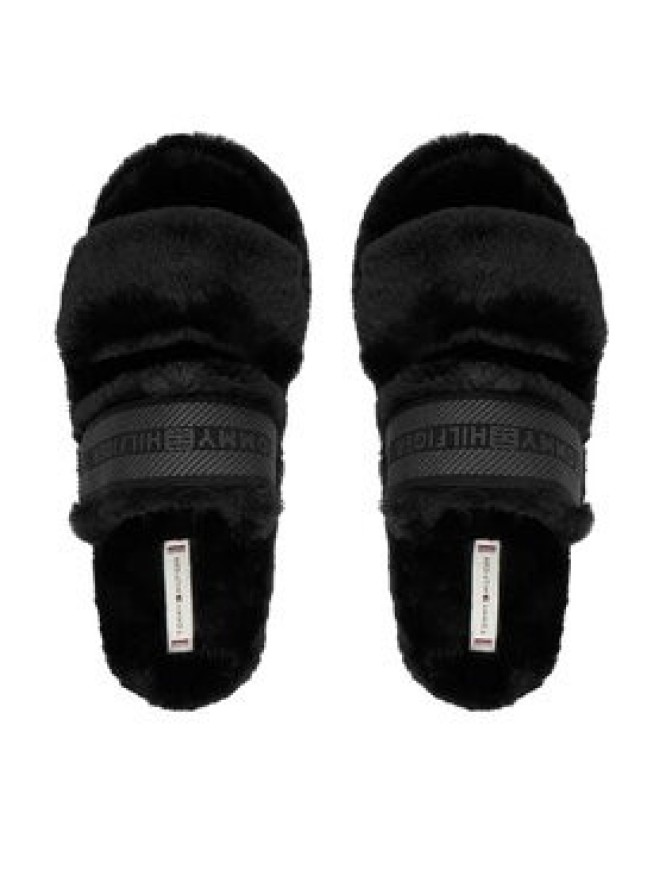 Tommy Hilfiger Kapcie Hilfiger Fur Slipper FW0FW08854 Czarny