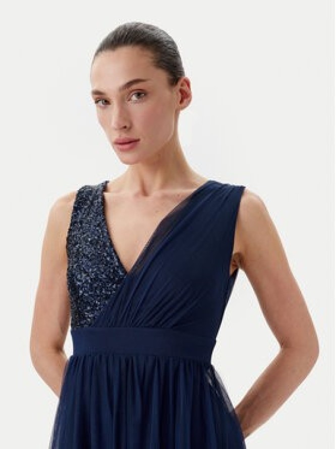 Rinascimento Sukienka wieczorowa CFC0123704003 Granatowy Regular Fit