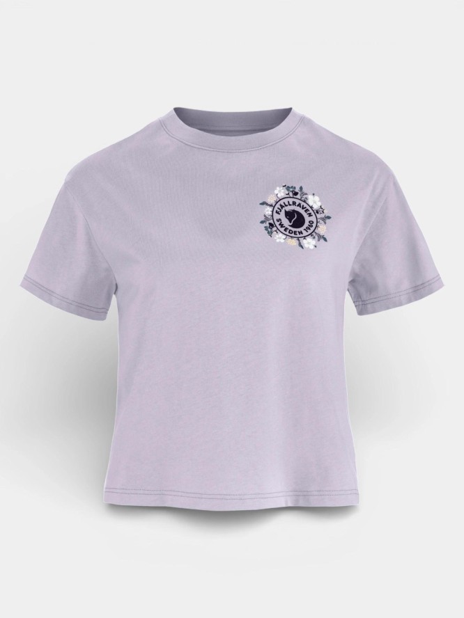 Koszulka bawełniana damska Fjallraven Fjallblomster Logo T-shirt