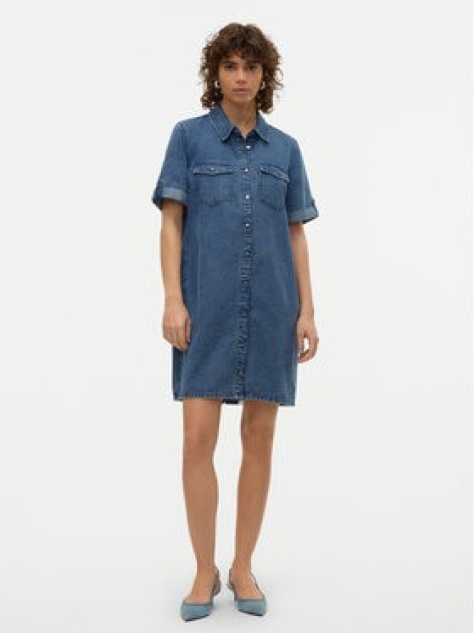 Vero Moda Sukienka jeansowa Jennie 10309665 Niebieski Regular Fit