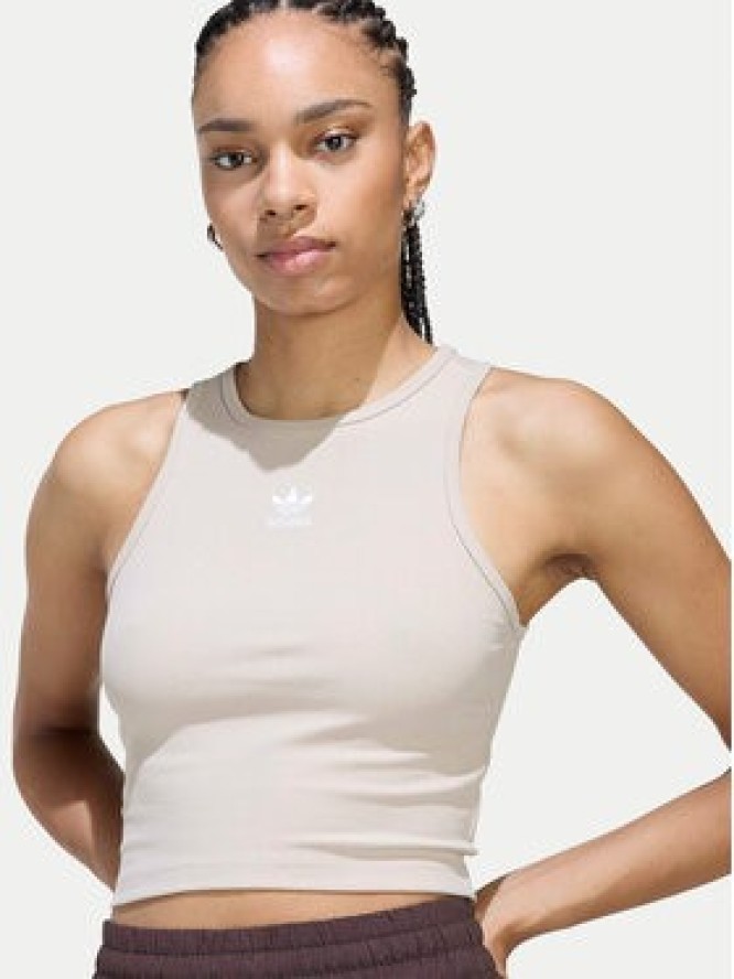 adidas Top Essentials KD3822 Beżowy Slim Fit