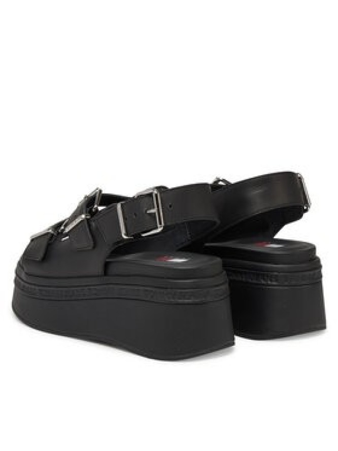 Tommy Jeans Sandały Tjw Wedge Sandal EN0EN02774 Czarny
