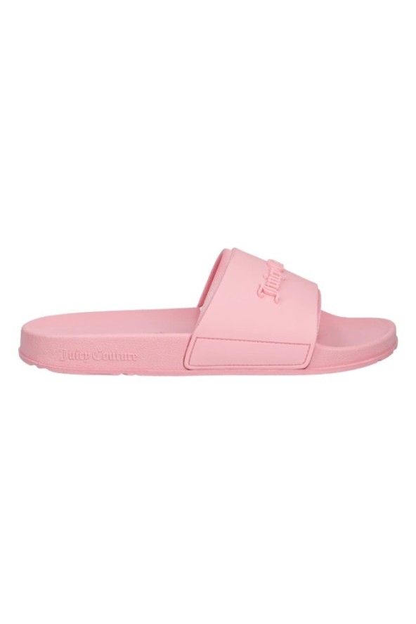 JUICY COUTURE Jasno-różowe klapki damskie Embossed Slider, Rozmiar 39