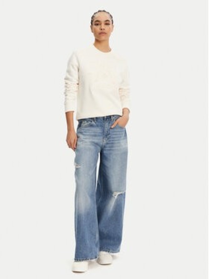 Tommy Jeans Bluza Tonal Crest DW0DW20637 Biały Regular Fit