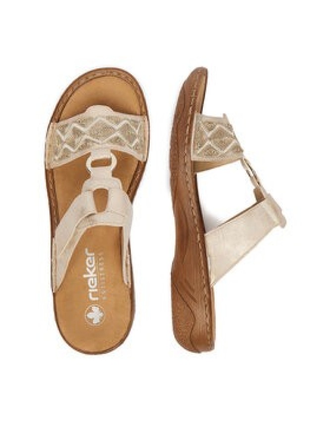 Rieker Klapki CEO-V2864-60 Złoty