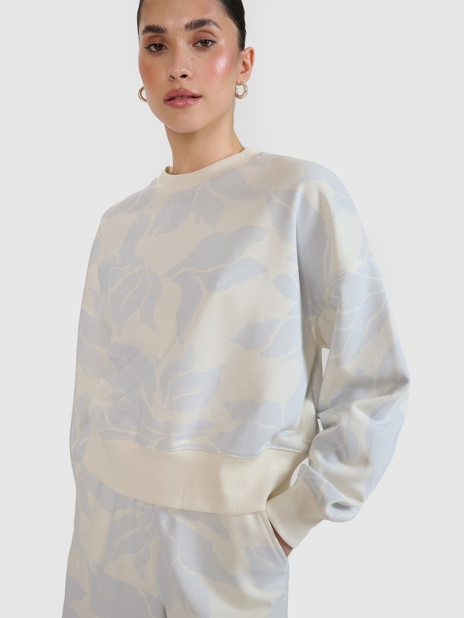 4F Bluza dresowa nierozpinana bez kaptura damska - multikolor XL