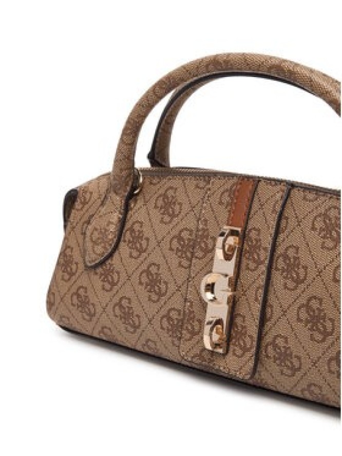 Guess Torebka Yvonne Logo Mini HWSG23 78760 Brązowy jasny