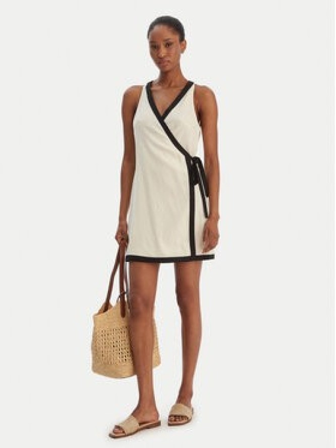 Seafolly Sukienka letnia Beach Bound 55589-DR Beżowy Slim Fit