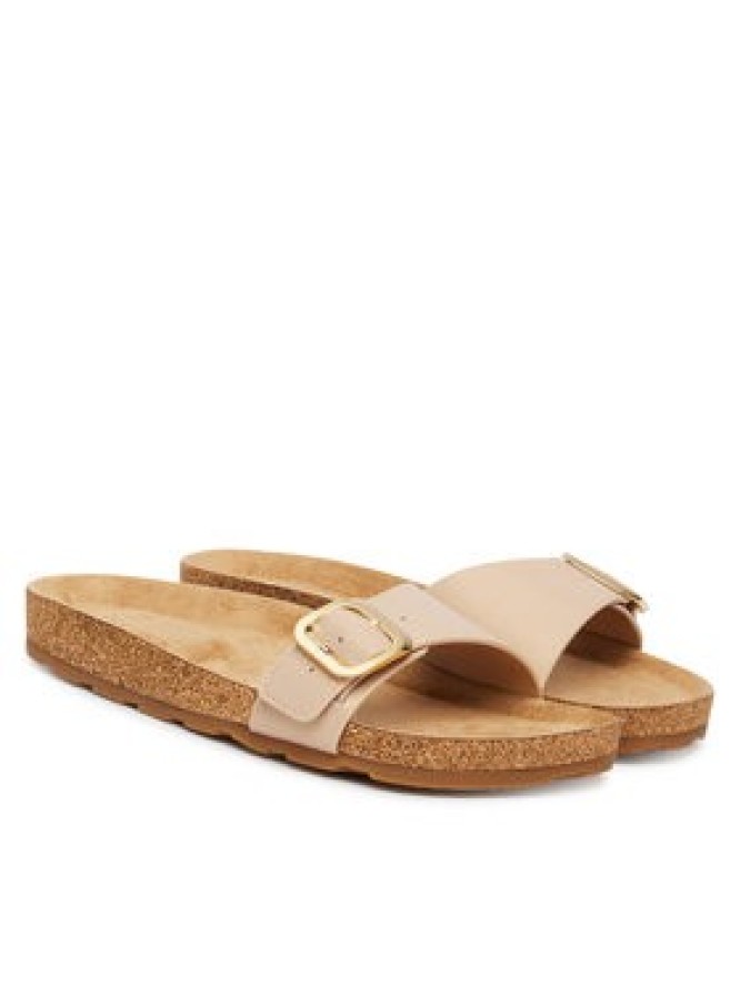 Tommy Hilfiger Klapki Cork Footbed Slip-On FW0FW09344 Beżowy