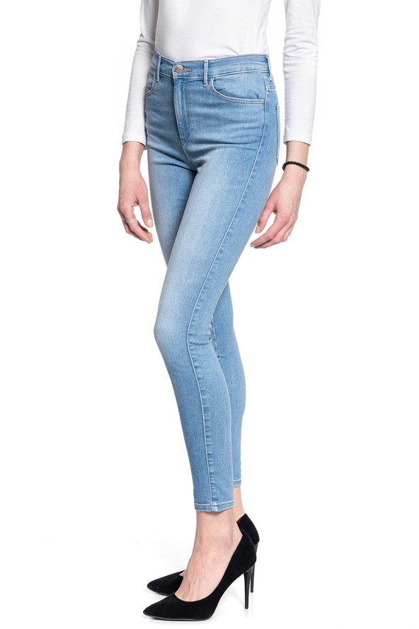 SPODNIE DAMSKIE WRANGLER HIGH RISE SKINNY SOFT CLOUD W27HZI29R 112128152