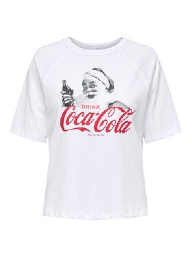 ONLY T-Shirt Coca Cola 15355794 Biały Regular Fit
