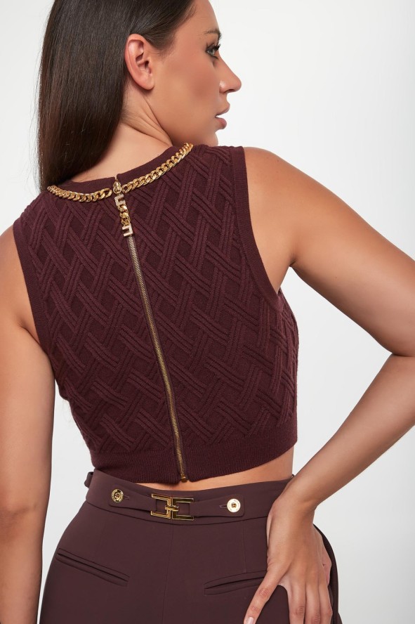 Top damski z łańcuchem ELISABETTA FRANCHI