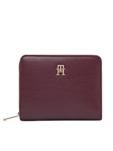 Tommy Hilfiger Portfel Th Icon Med Za Flap AW0AW17742 Bordowy