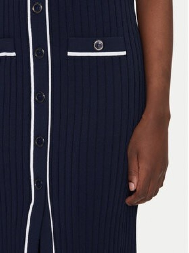 Luisa Spagnoli Sukienka dzianinowa Candelotto 100004 Granatowy Slim Fit
