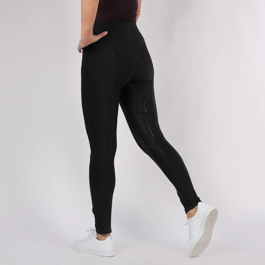 Damskie legginsy jeździeckie z pełną przyczepnością i kryształową kieszenią Mont
