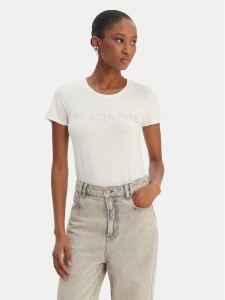 Patrizia Pepe T-Shirt CM1419/J013-W146 Biały Regular Fit