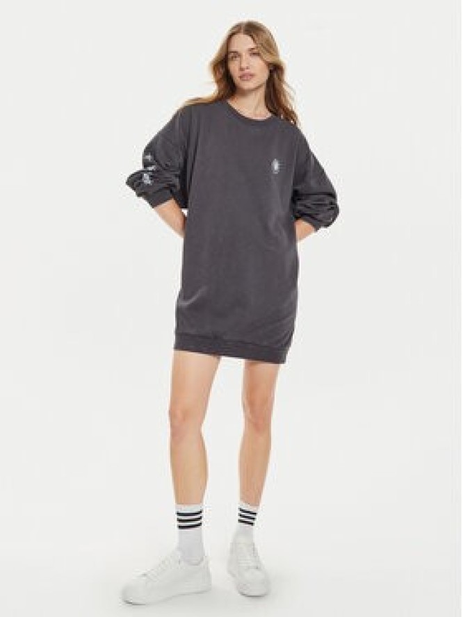 Roxy Sukienka dzianinowa Daydreamer ERJKD03509 Szary Relaxed Fit