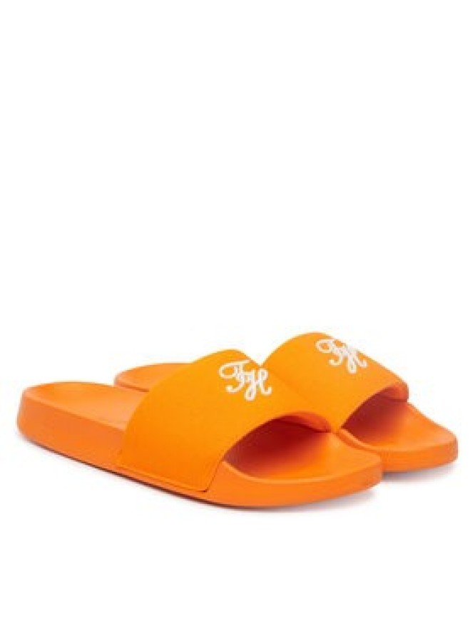 Tommy Hilfiger Klapki Th Script Pool Slide FW0FW09286 Pomarańczowy
