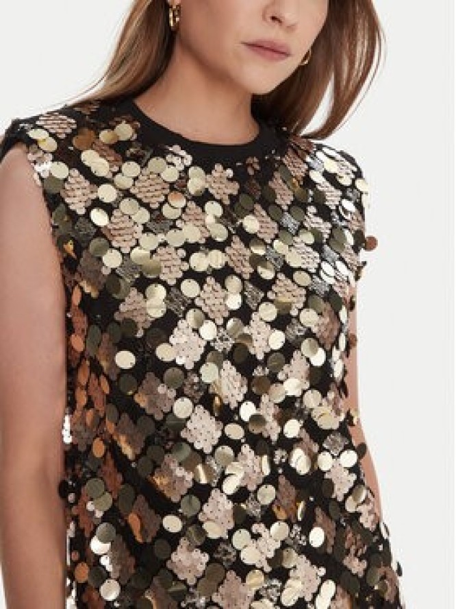 LOLA CASADEMUNT Sukienka koktajlowa LF2516016 Srebrny Regular Fit