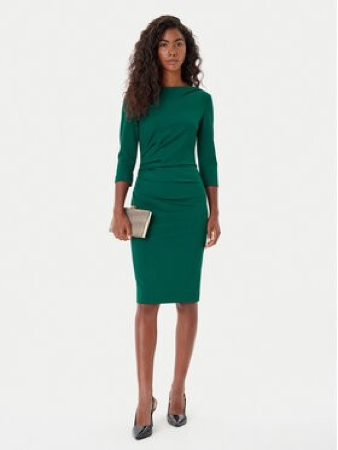 Rinascimento Sukienka koktajlowa CFC0126154003 Zielony Slim Fit