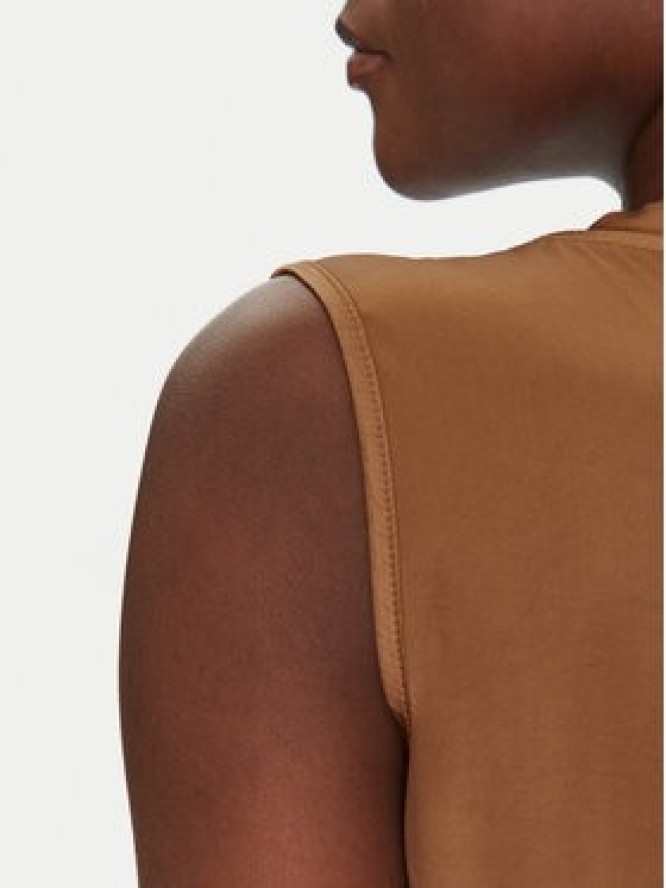 ViCOLO Bluzka TD0006 Brązowy Relaxed Fit