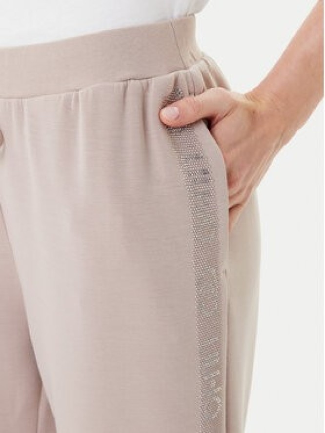 Liu Jo Spodnie dresowe TF5093 J4616 Beżowy Regular Fit