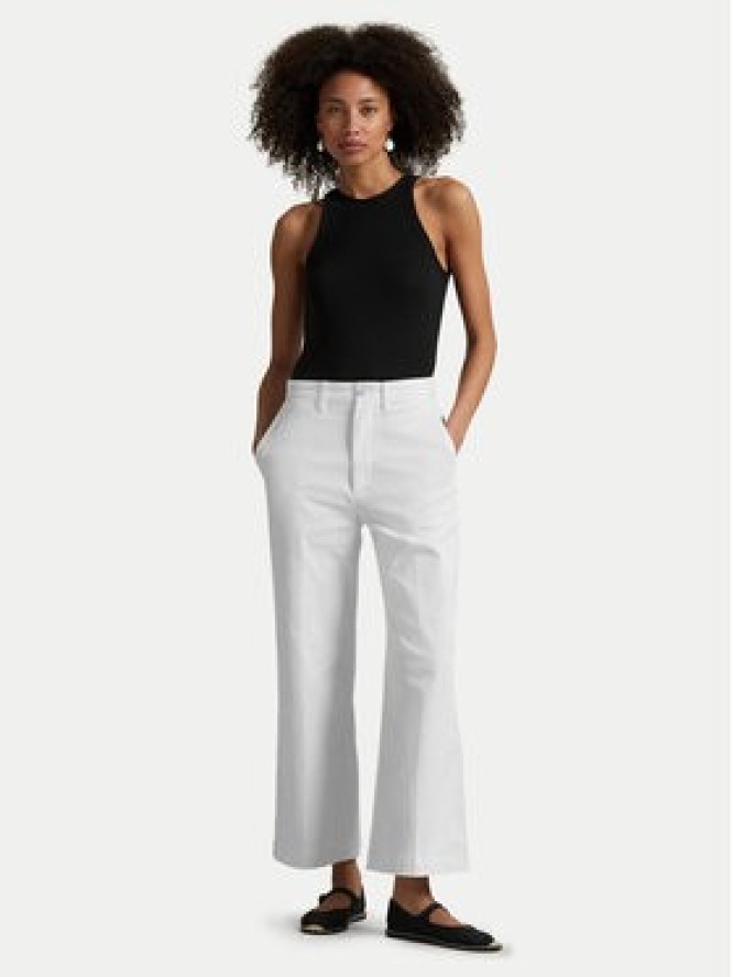 Polo Ralph Lauren Spodnie materiałowe 211873988002 Écru Wide Leg