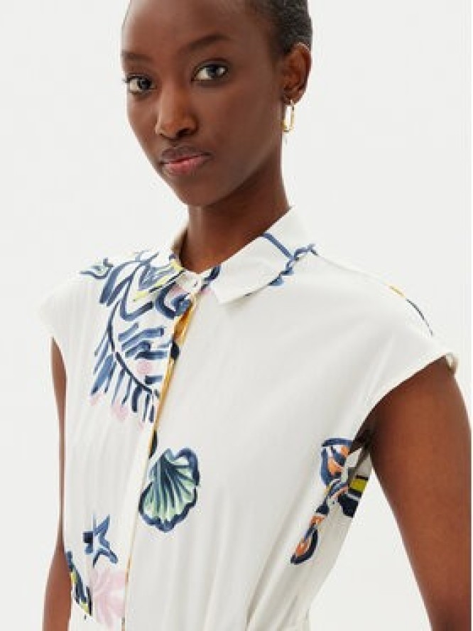 Marella Sukienka koszulowa Pier 2513221372200 Biały Regular Fit