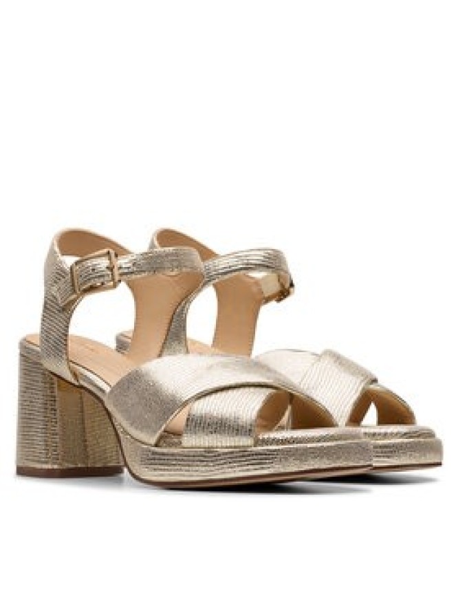 Clarks Sandały Ritzy75 Rae 26181303 Złoty