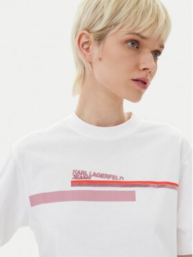 Karl Lagerfeld Jeans T-Shirt A2W17032 Biały Relaxed Fit