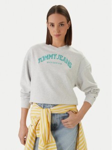 Tommy Jeans Bluza Varsity Crew DW0DW22365 Szary Regular Fit